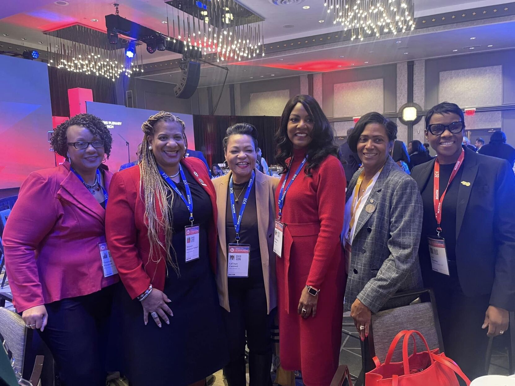 Mayor LaToya Cantrell poses for pictures at the U.S. Conference of Mayors